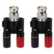 2X BNC-Kontakt 4 mm Banankontakt Splitterkontakt BNC-Hankontakt Till 2 x 4 mm Banana-Honkontaktadapter