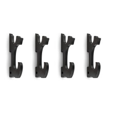 4x Schwert Ein Der Wand Montiert Halterung 1-Stufig Gepolsterter Haken Katana Halter Verstellbarer Display Aufhänger für Samurai Schwert Tanto,