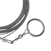 4X Outdoor Hand-Drawn Rope Saw 304 Stainless Steel Wire Saw Camping Life-Saving Woodworking Super Fine Hand Saw Wire 5M