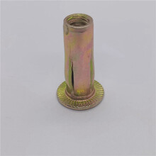 Multi-Grip Nit-Mutter, M8 Pre-Gold Shank KolståL Färg-Zinkpläterad Flat  Gängad Insert Mutter 50St