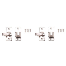 2X Bathroom Stainless Steel Ornaments Supplies Doors Locks Door Sliding Right Angle Lock Door Buckle