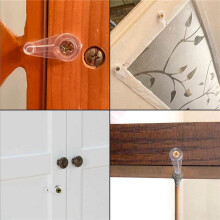 100 Pairs Glass Retainer Clips Kit Cabinet Glass Clips 4Mm Doors Clips with Screws for Fixing Glass Cabinet Doors