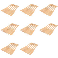 Wooden Butter Knife Cheese Spreader 6.5 Inch, Jam Knife Butter Cake Knife Mask Knife 48 Pieces