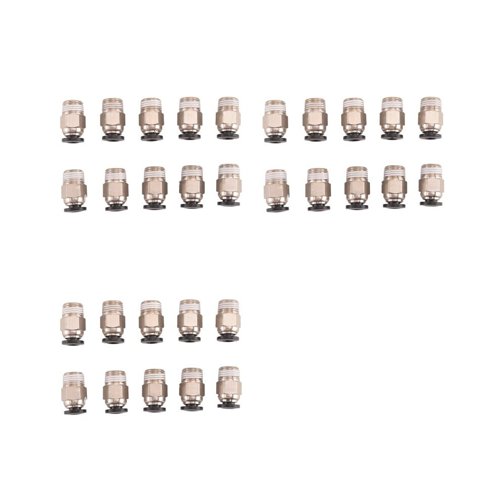 Pc4-M10 Male Straight Pneumatic Pefe Tube Push For E3d-V6 Fitting Connector Bowden Extruder 3D Printer (Pack Of 30Pcs) 4714120376285