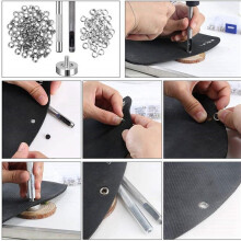 300-Teiliges Metall ÖSen Set 6mm ÖSen Ring Kit mit Loch Stange für DIY ZubehöR Reparatur Von Leder Handwerk Kleidung