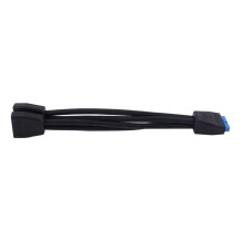 2X Kleiner -USB 3.0 19-Poliger/20-Poliger Interner VerläNgerungskopf 1 auf 2 Adapter-Splitterkabel für Motherboard