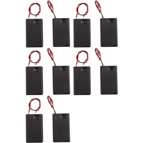 10 Pcs 3 X AAA 4.5V Battery Holder Case Box Wired /OFF  W Cover