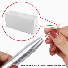 Suporte para Brocas de Unhas à Prova de Poeira Expositor Organizador Recipiente 30 Furos Ferramentas de Manicure Estojo de Capa de AcríLico