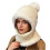 Stylish Cap Beanies Warm Trapper Hat Warm Hat Unisex-White 1