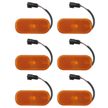 6X Lente da Lâmpada Amarela Luz Do Marcador Lateral para Transit MK8 2014 2015 2016 2017 2018 2019 2020 2021 1832493 BK31-15442-CB