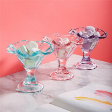 Copa de CóCtel Retro de Lujo Ligera, Copa de Cristal Transparente con Forma de PéTalo para Postre, Tazas para Helado, Ensaladera de Frutas B