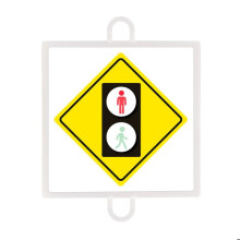 Panel de señalización - SOFTEE - N5 - Fijación de jalón 25 mm - 23,5x23,5 cm - Para circuitos deportivos y educación vial