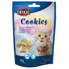 Katzenleckerei - Lachs-Cookies mit Katzenminze - 50 g - Wiederverschließbare Tüte