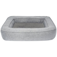 Cuscino ortopedico per cane - SUN GARDEN - Popey - 80x55x17 cm - Grigio effetto misto - Rettangolare
