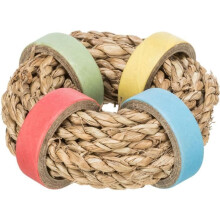 Zubehör - Trixie - Set mit 4 Ringen aus Seegras - 100% natürlich - Für Nagetiere - 8 cm Durchmesser