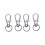 10pcs silver hooks 12mm x 30mm swivel trigger 3