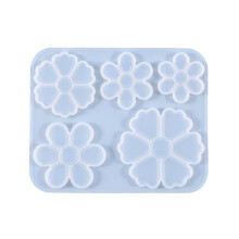 Molde de Epoxi de Cristal de Bricolaje Hecho una Mano de Cinco PéTalos Colgante de JoyeríA Molde de Silicona