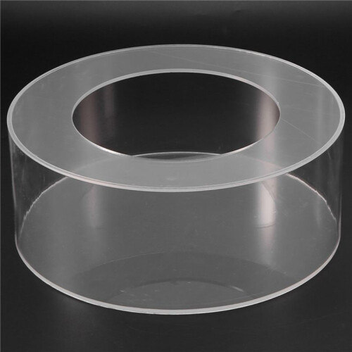 1Pc Round Acrylic Cake Display Board Cake  Smoother Scraper Cake Tray DIY Round Decor Cake Refillable Board(C) 1