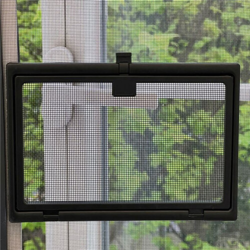 Window Screen with Small Window, Enhanced Wind Resistance, Easy Installation Grey