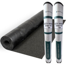 (Black) 2 Rolls Heavy-Duty Mineral Shed Roofing Felt (5m x 1m)