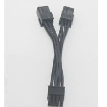 2Pcs Dual 6 Pin Female to 8 Pin Male PCI Express VGA Video Card Power Cable Adapter - New