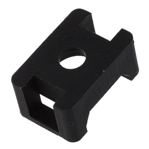 Black 9mm Cable Tie Mount Saddle Type Plastic Wire Bundle Holder 100Pcs 1
