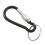 6 cm Long Black Aluminum Alloy Screw Locking Split Ring Keyring Carabiner Hook 1