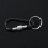 6 cm Long Black Aluminum Alloy Screw Locking Split Ring Keyring Carabiner Hook 5