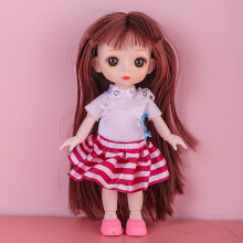 Kinder 17 Cm 3D Drei Dimensionale Kosmetische Kontakt Linsen 13 Gelenke SüßE Prinzessin Puppe MäDchen Spielzeug DIY Puppe B