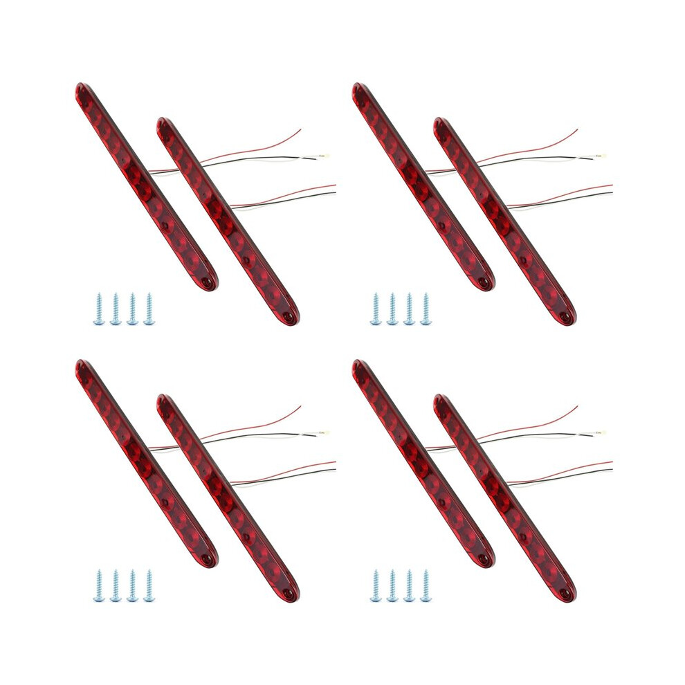8 Pack Led Red Trailer Brake Tail Light - 11 Leds, For 12V Boats Trucks Trailers 4711371764731