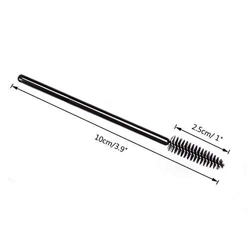 G2PLUS 50 PCS Black Disposable Eyelash Brushes Spoolies: Mascara Wands Applicator for Eyelash Extensions 1