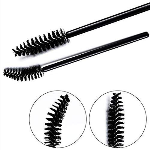 G2PLUS 50 PCS Black Disposable Eyelash Brushes Spoolies: Mascara Wands Applicator for Eyelash Extensions 2