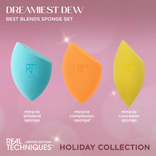 Real Techniques Real Techniques Dreamiest Dew Best Blends Sponge Kit, 3 Piece Limited Edition Gift Set 2