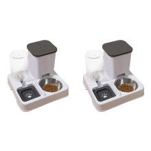 2X Distributeur Automatique de Nourriture et D'Eau pour Chats et Chiens - Portable et Antidérapant