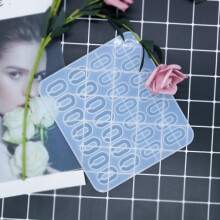 Rectangle Round DIY Crystal Epoxy Bracelet Necklace Pendant Mold Resin Handmade Pendant Making Silicone Mold C