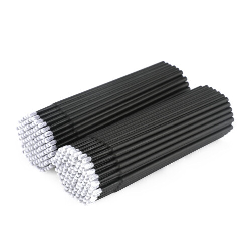G2PLUS 200PCS Micro Applicators Brushes - Black Eyelash Extension Applicators for Eyelashes Extensions 1