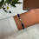Gold Plated Heart Bracelet – Blue Beads, Adjustable Fit 1