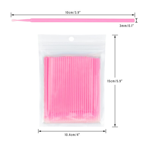 G2PLUS 200PCS Microbrush Applicators, Eyelash Extension Brush, Cleaning Tool for Makeup 1