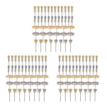 132 Pieces Wire Brush Wheel Cup Brass Steel Wire Brush Set 1/8Inch (3mm) Shank