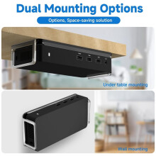 Screw-Mount Docking Station Holder for D3100 Dock, Under Desk & Wall Mount Acrylic Organizer Stand