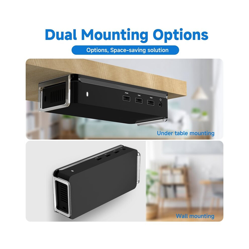 Screw-Mount Docking Station Holder For D3100 Dock, Under Desk & Wall Mount Acrylic Organizer Stand 4712931229950