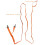 Hobbledehoo Active Child's Harness Extra Long 3 Meter Leash (Orange) 3