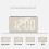 LED Mirror Alarm Clock Digital Snooze Table Clock Wake  Light  Temperature Display Home Decoration Clock Red 7
