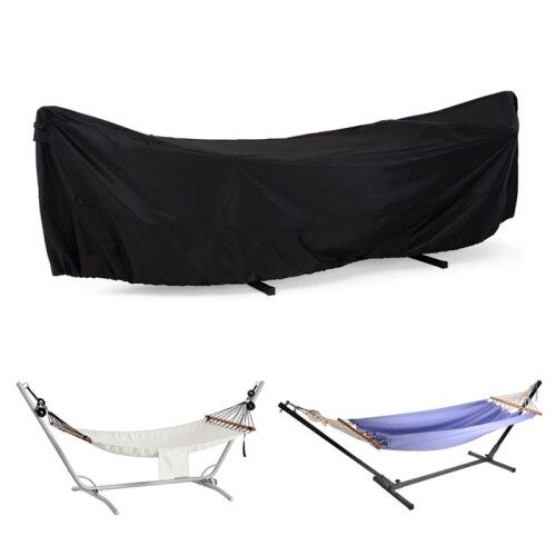 Housse Imperméable pour Hamac et Support, Protection Extérieure avec Sangles à Boucles de Fixation et Corde Élastique 1