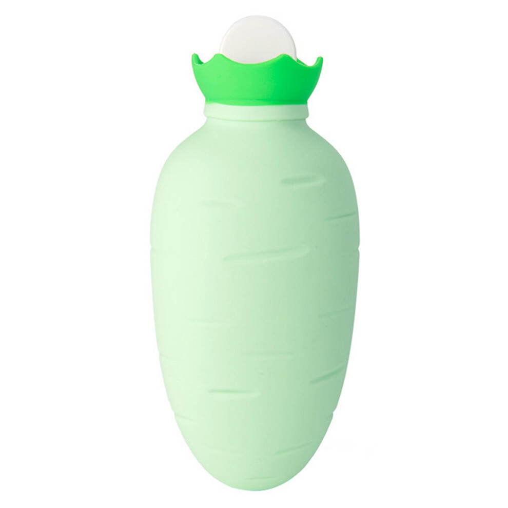 330Ml Water Injection Silicone Hot Water Bottle Thick Hot Water Bottle Winter Warm Water Bag Hand Feet Warmer Green