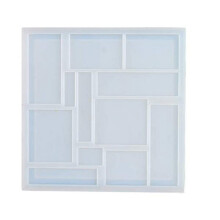 Pussel Hartsform Silikon Tangram Geometrisk Sticksåg Spelform Dubbelsidig Brickform Epoxihartsgjutning Gör-Det-Själv-Hantverk