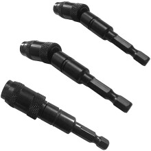1/4 Magnetic Screw Drill Tip,Magnetic Pivot Drill Bit Holder,20 degree Bendable Magnetic Drill Extender 3Pcs Black