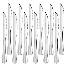 Steak Knives, Heavy-Duty Stainless Steel Steak Knife Set Of 12 For Chefs Commercial Kitchen Great For Bbq Weddings Dinners Parties All Homes And