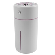 Diffusore di Aromi Auto Umidificatore Usb Umidificatore Ad Ultrasuoni Diffusore di Olio Essenziale con Luci a Led Rosa
