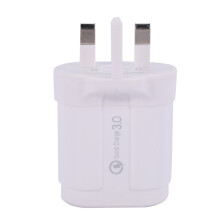 Quick Charge 3.0 Usb Charger Uk Plug Qc3.0 Fast Charger For  S10 S9  Mi 9  White